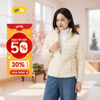   Áo khoác phao nữ 4S YODY siêu nhẹ có mũ form ôm nhẹ nhàng giữ ấm tốt cản bụi WCPJ25F037 