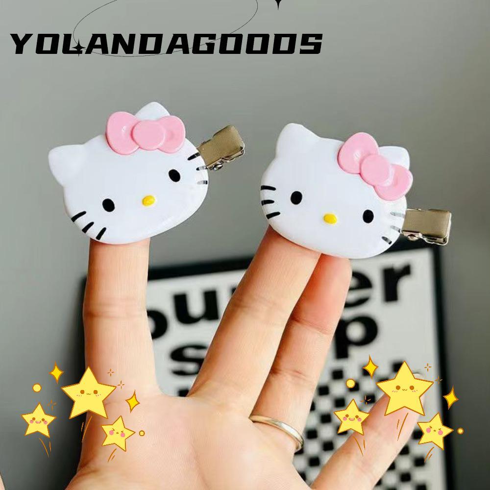 Kẹp Tóc Scrunchies Hello Kitty, Phong Cách Kawaii cho Bé Gái
