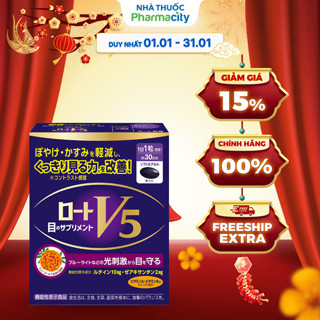  Viên uống Rohto Lutein V5 Hỗ trợ sáng mắt  Hộp 30 viên  