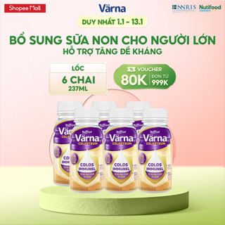  Lốc 6 Chai Sữa Bột Pha Sẵn Varna Colostrum  6 Chai X 237ml  - Bổ Sung Sữa Non Tăng Đề Kháng Cho Người Lớn 