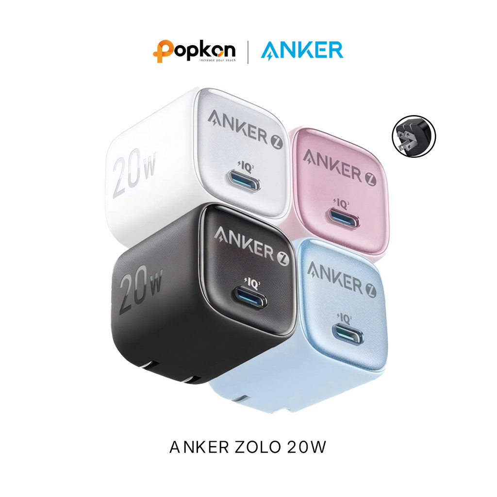 Củ Sạc Nhanh Anker Zolo 20W A2699 Chân Gập Nhỏ Gọn Cho Điện Thoại iPhone, Máy Tính Bảng, iPad