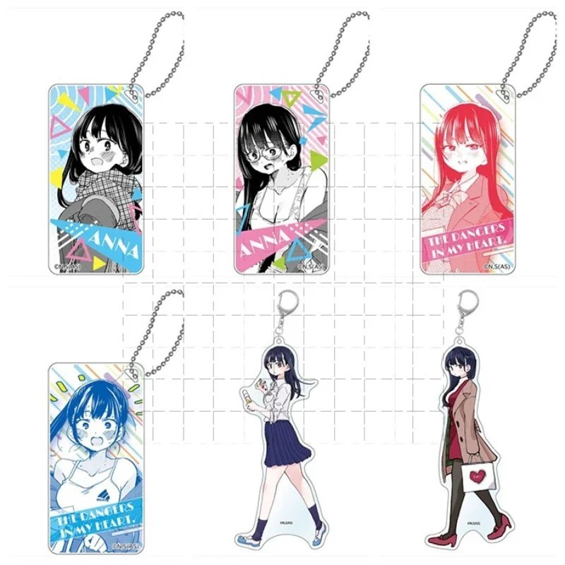Móc khóa Anime The Dangers in My Heart Boku no Kokoro no Yabai Yatsu Yamada Anna Ichikawa Kyotaro mi