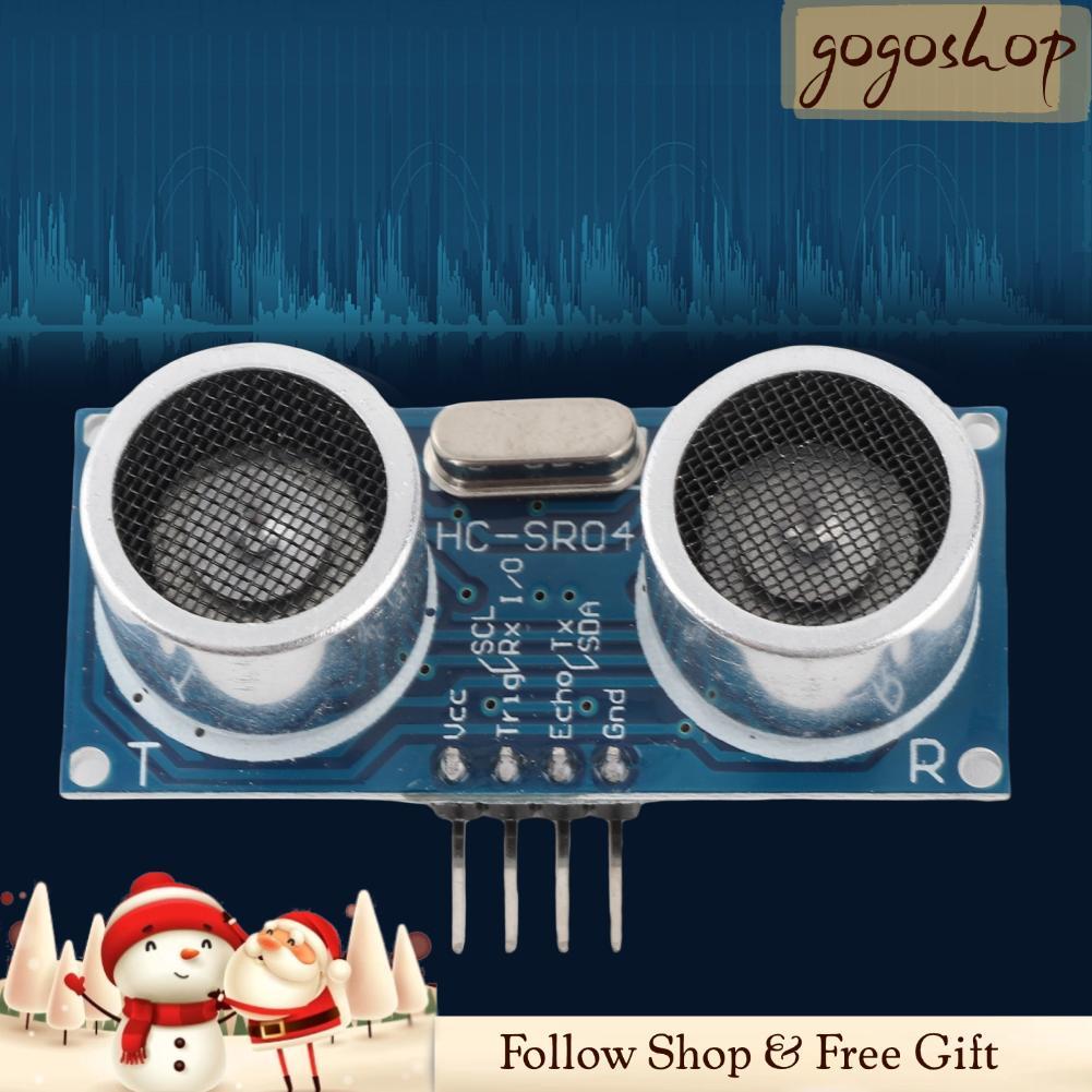 Gogoshopp Mô-đun siêu âm HCSR04 3?5.5V Cảm biến khoảng cách với bộ phát và bộ thu cho xe quét Robot 