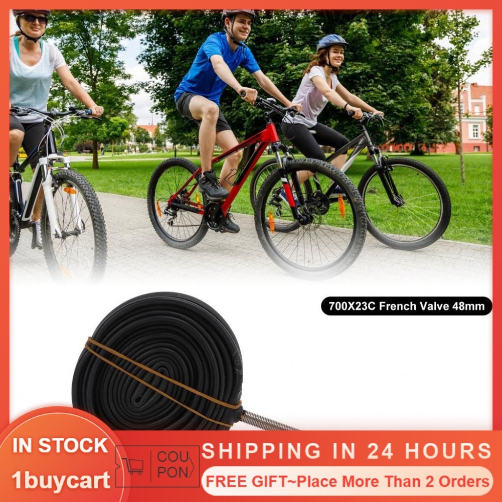 1buycart1 Ống trong hấp thụ cao su va đập 700x23C lâu dài Niêm phong tốt cho xe đạp đường trường (70