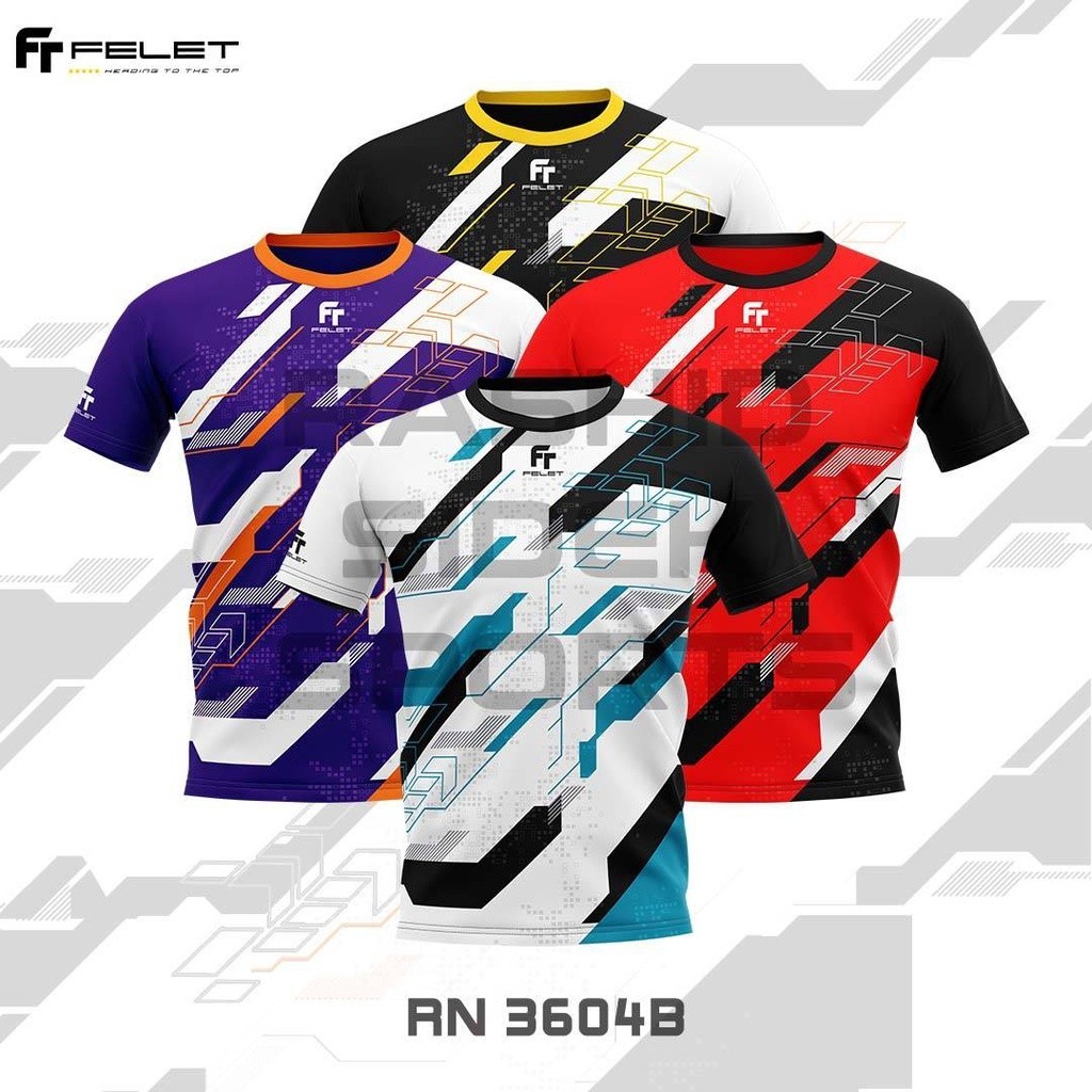 FELET RN-3604 ÁO THUN BADMINTON JERSEY MICROFIBER BADMINTON T-SIRT SLEEVE SUKUKUKAH 100%