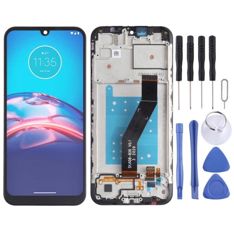 Để giao hàng Màn hình LCD TFT cho Motorola Moto E6i XT2053-5 Bộ số hóa đầy đủ có khung (Đen)