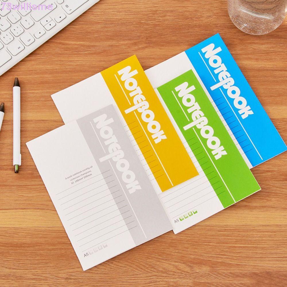 WILLISME A5 Notebook, Planner Dày Lót Notepad, Sách Nhật Ký Nhiều Màu Sắc Notepad Bìa Mềm Quà Tặng B