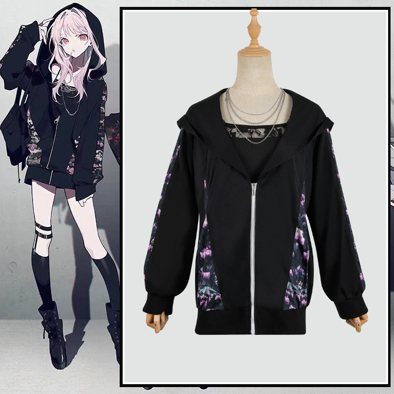World Project Akiyama Mizuki trang phục cosplay ZOZOOTOWN hợp tác Akiyama Mizuki cosplay hoodie NS