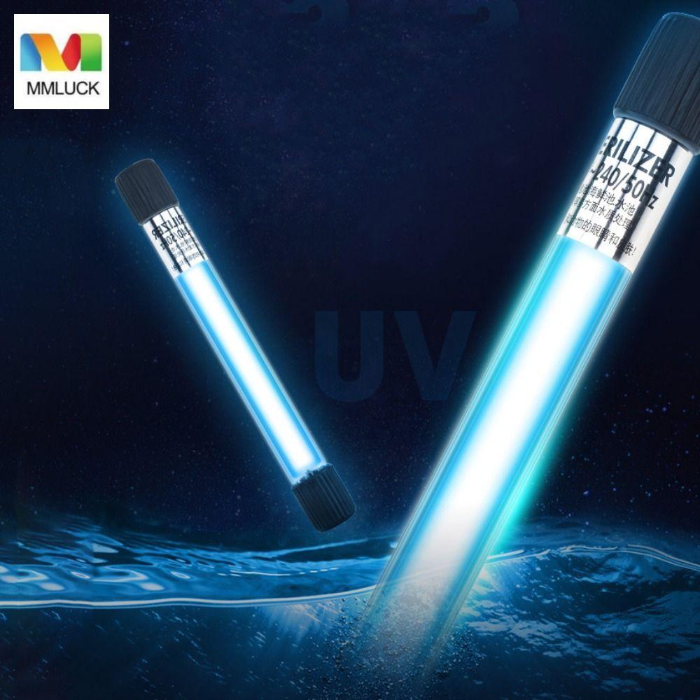 Đèn khử trùng UV bể cá MMLUCK, đèn khử trùng bằng thủy tinh / nhựa EU / US, phụ kiện bể cá Đèn UV ch
