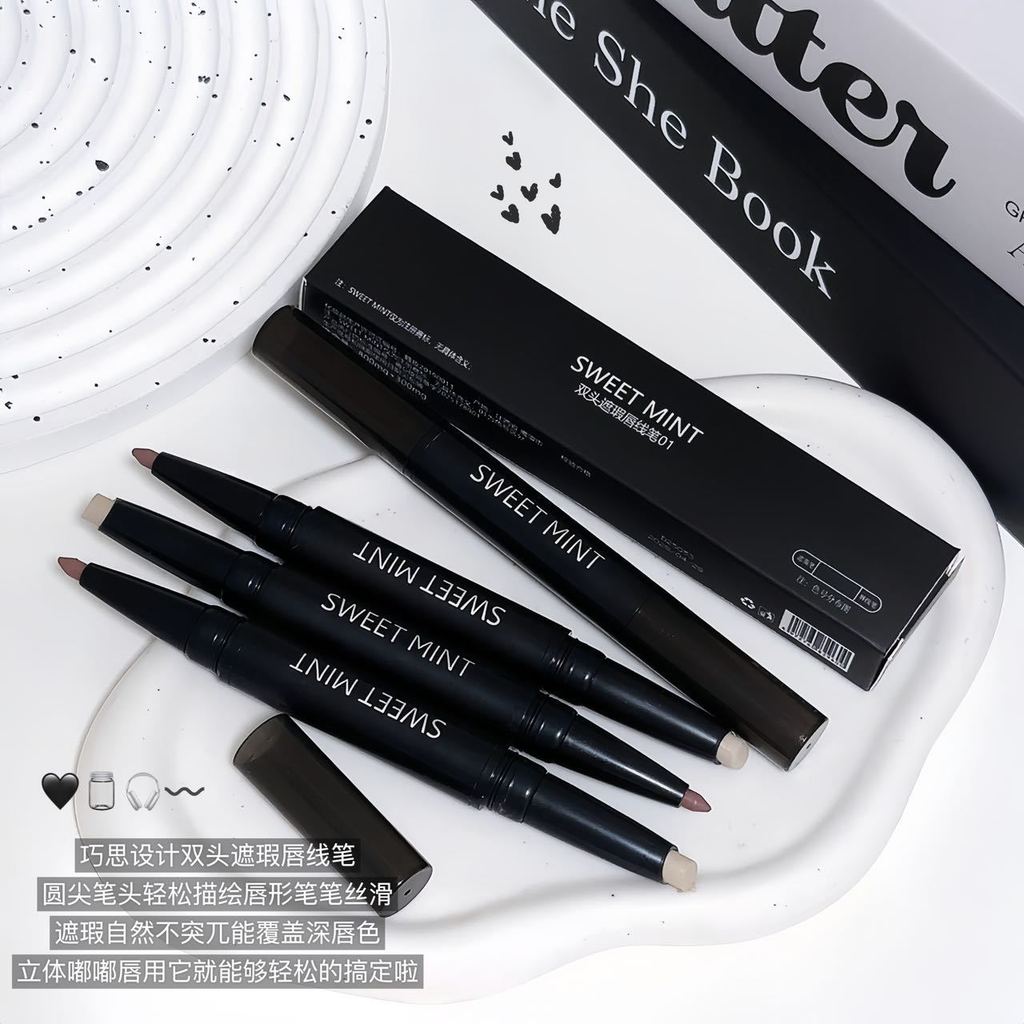 Sweet mint Double-Ended Concealer Lip Liner Outline Lip Shape Toot Lip Two-in-One Naked Concealer Li