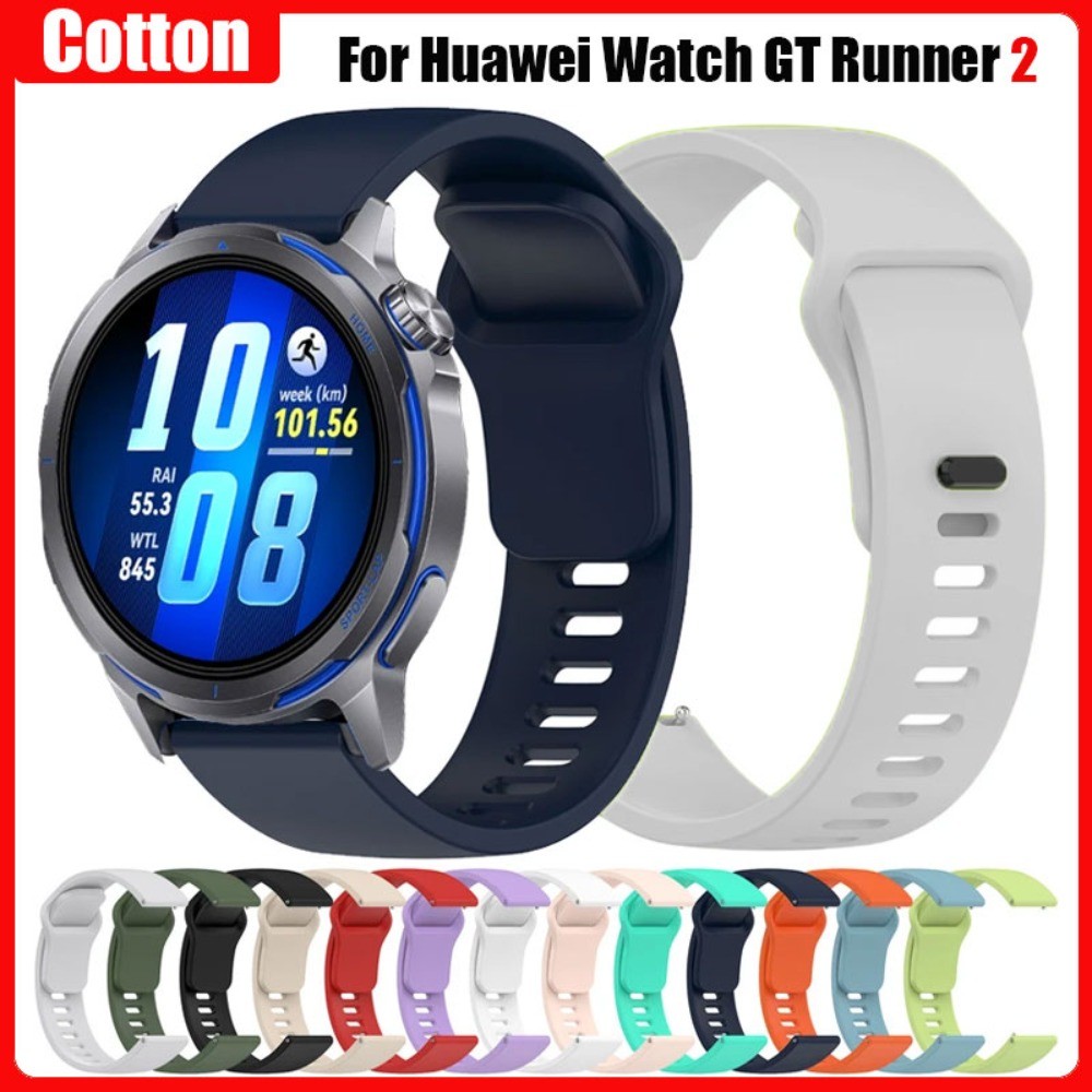 Dây Đeo Đồng Hồ Silicon Cho Huawei Watch GT Runner 2 Dây Đeo Vòng Tay Cho Huawei Watch GT6 Pro 46mm 