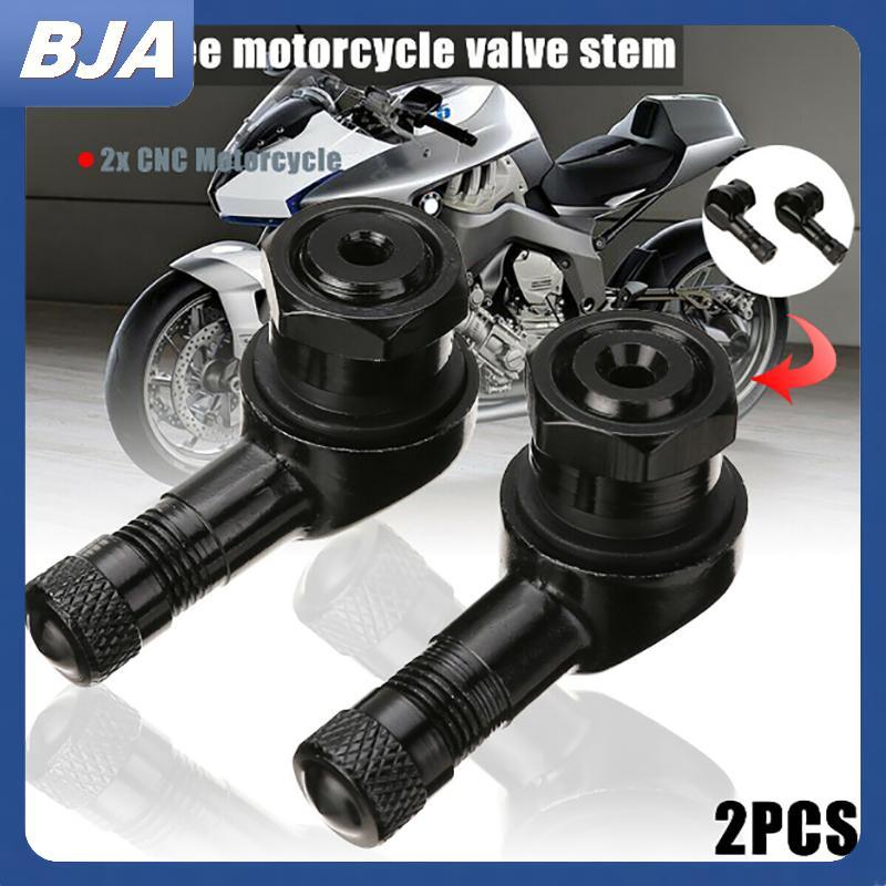 BJA 2 Chiếc CNC Xe Máy 90 Độ Góc Bánh Xe Thân Không Ống Van Nhôm BJA