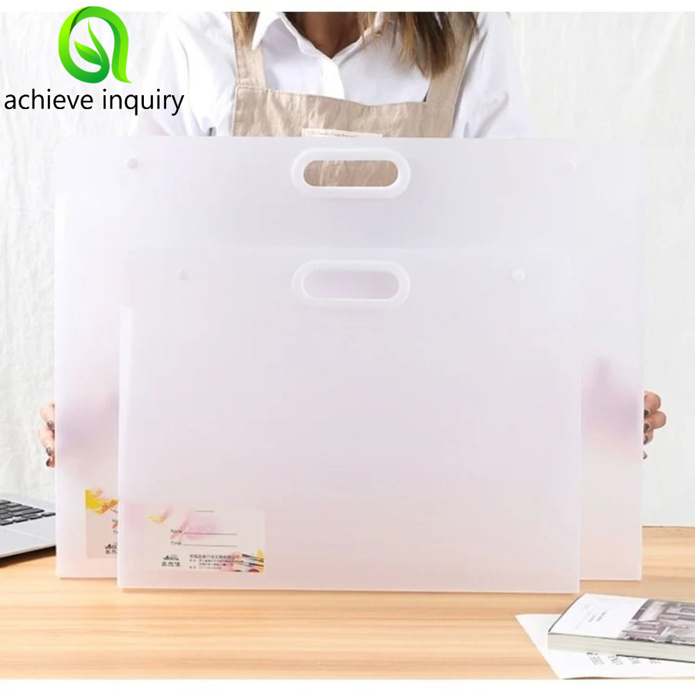 achieve inquiry ACHIEVE INQUIRY Art Painting Folder, Túi xách lưu trữ giấy phác thảo dung tích lớn A