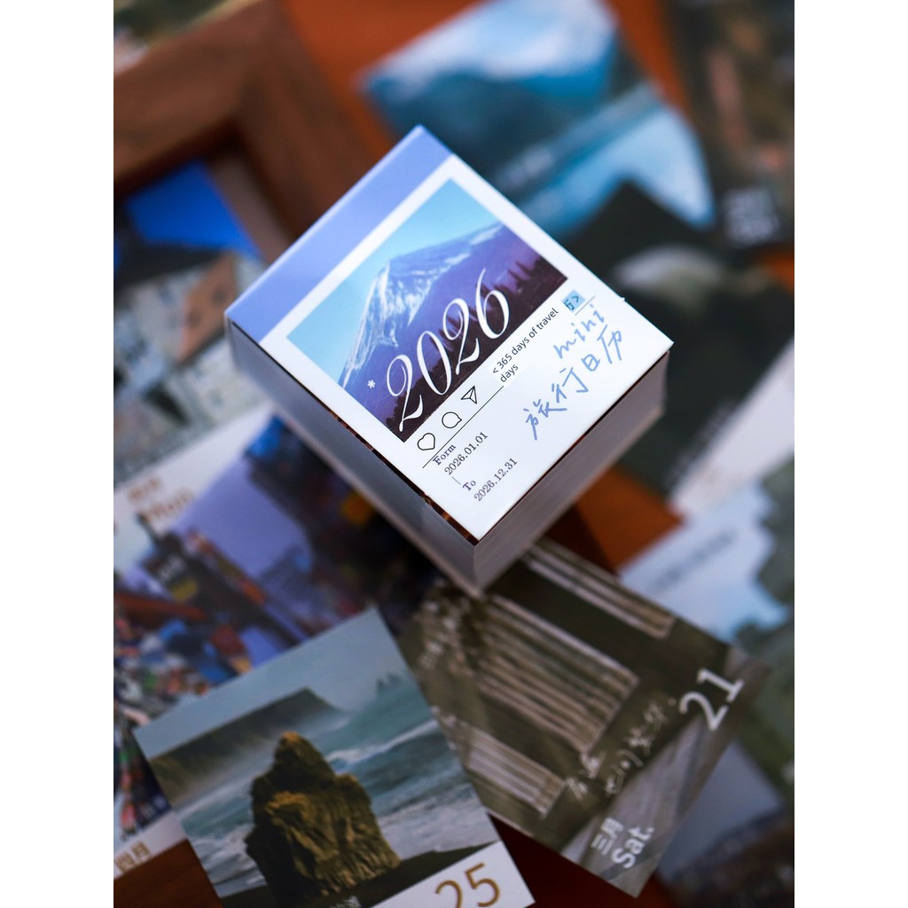 lịch 2026 lịch để bàn 2026 Lịch mới 2026, mini Doudou, không dính, xé một ngày, 365 ngày, ngày, tài 