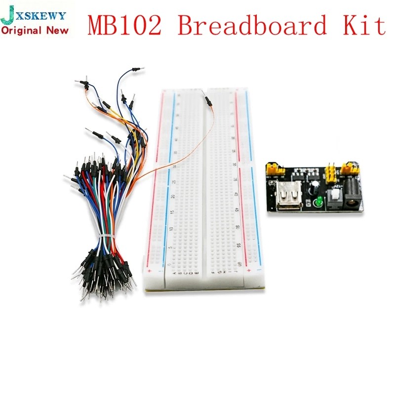 1 Chiếc MỚI MB-102 MB102 MB102 Breadboard 830 Điểm Không Hàn PCB Bảng Bánh Mì Thử Nghiệm Phát Triển 