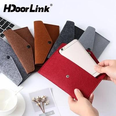 HdoorLink Ví nỉ Túi đựng điện thoại di động để đựng thẻ chìa khóa Thẻ tín dụng Holde Túi nỉ cầm tay đa chức năng