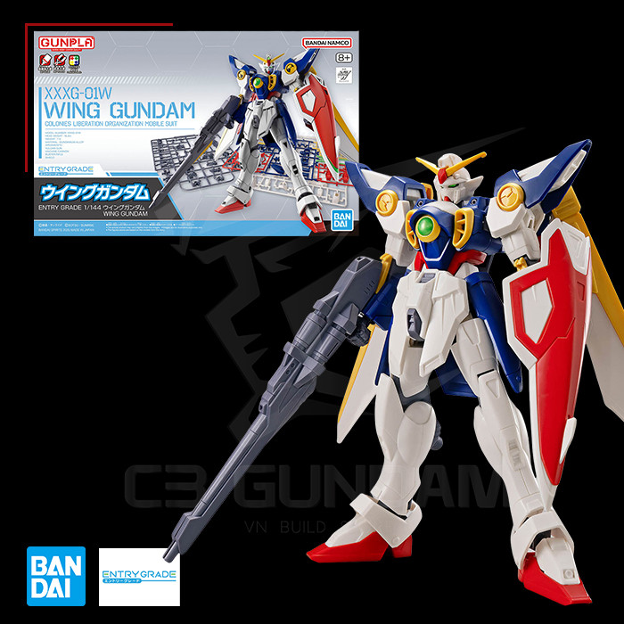 [BANDAI] MÔ HÌNH ENTRY GRADE 1/144 Wing Gundam EG  C3 Gundam & TCG