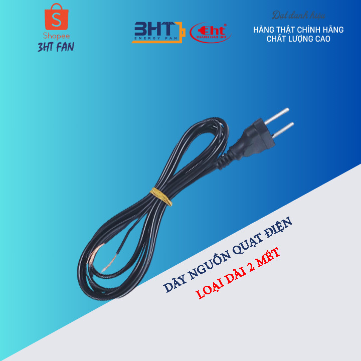 Dây nguồn quạt điện 2m & 3m - CHUYÊN QUẠT DÂN DỤNG 100W