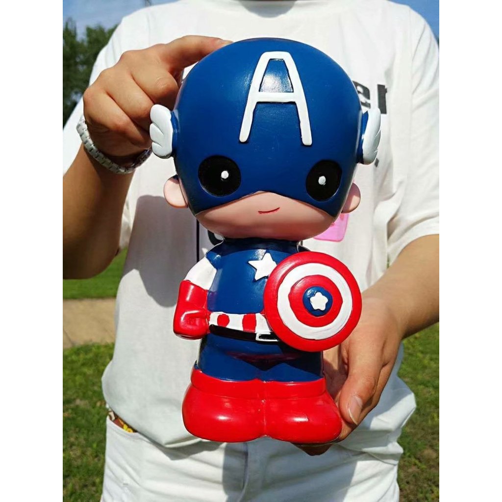 Batman Captain America Heo Đất Lớn Siêu Nhân Người Nhện Heo Đất Sáng Tạo Trẻ Em Trang Trí Phòng Bé T