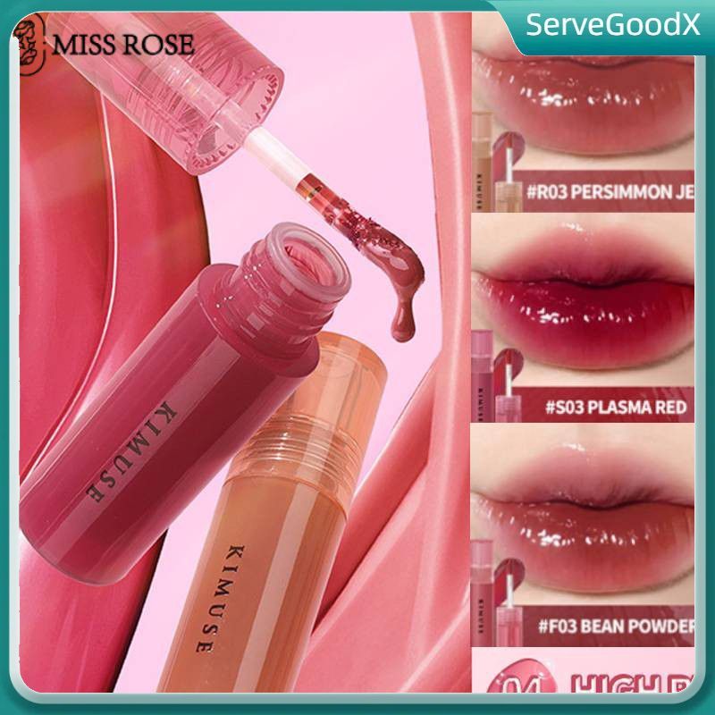 【Còn hàng】 Son bóng dưỡng ẩm Miss Rose Cod Kimuse, son trang điểm môi trắng tự nhiên và không màu 【S