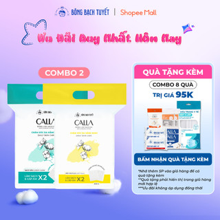  Combo 2 túi Bông tẩy trang làm sạch da Bông Bạch Tuyết Calla Sạch Sâu và Mềm Mịn  500gr túi  