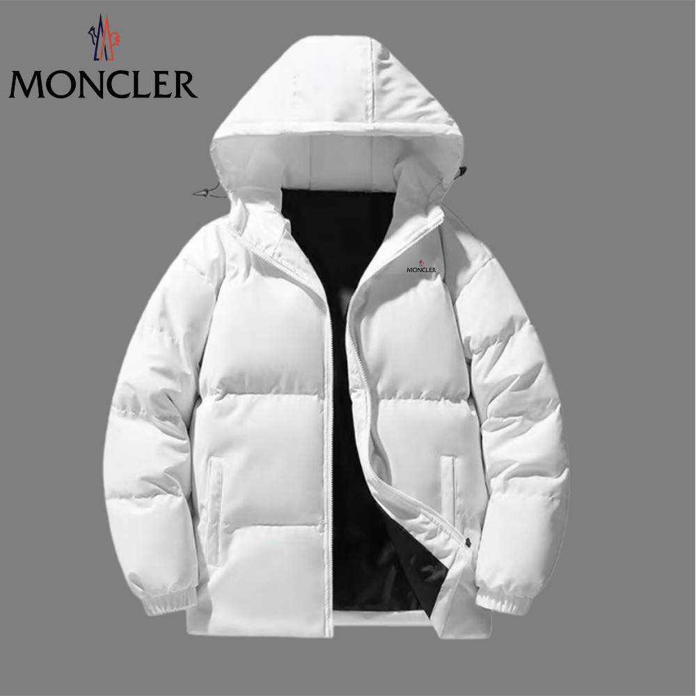 Áo khoác cotton Moncler/Mengkou mới cho nam nữ mùa thu đông, chống gió và giữ nhiệt với mũ trùm đầu