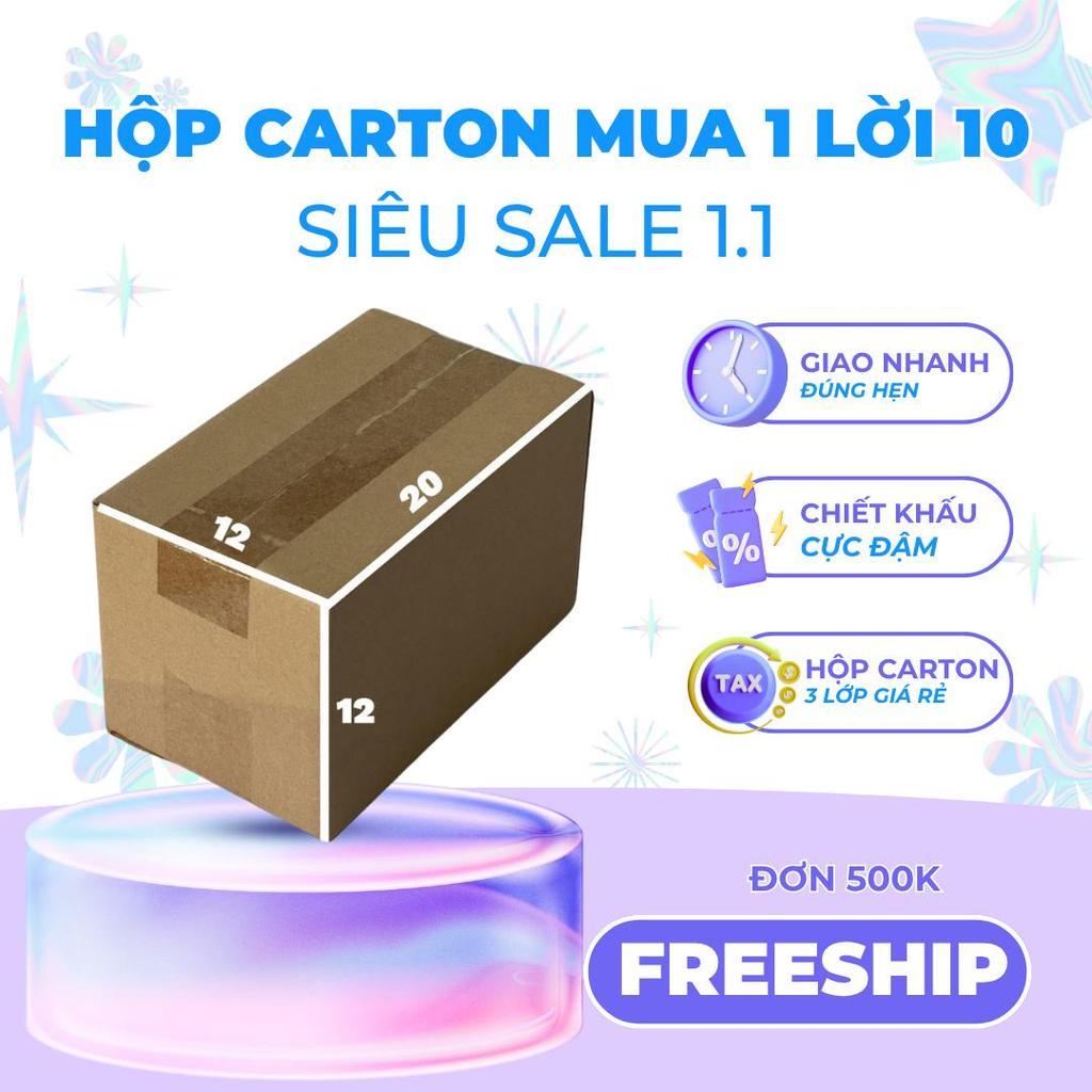 mã 20x12x12 combo 200 chiếc hộp giá rẻ