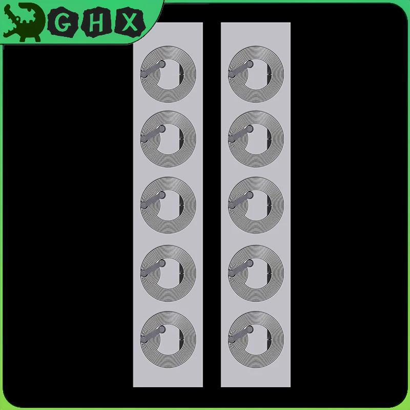 GHX 10 Miếng Dán Thẻ Ntag213 Ntag215 NFC 13.56 MHz ISO14443A Nhãn Điện Thoại Có Sẵn RFID Nhãn Dính V