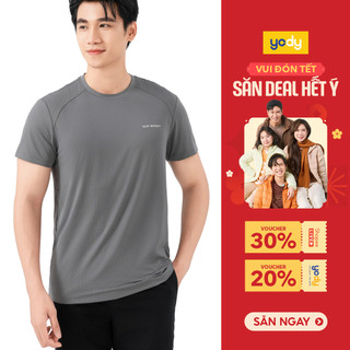  Áo thun sport nam YODY áo phông thể thao cộc tay cổ tròn siêu mát thấm hút mồ hôi STM7003 
