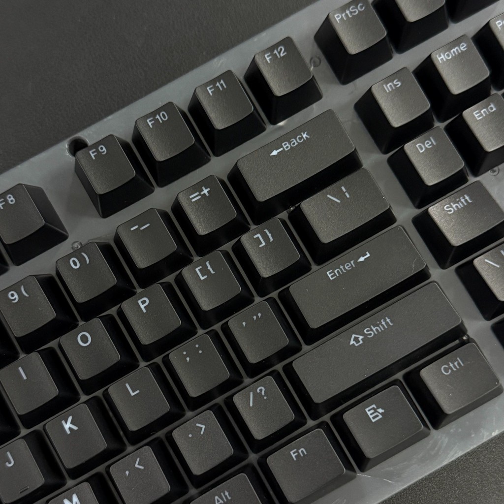 Bàn Phím Cơ Màu Đen Keycap Chất Liệu PBT Chiều Cao Trong Suốt 112 Chiếc 61 / 87 / 104 / 108 Bàn Phím