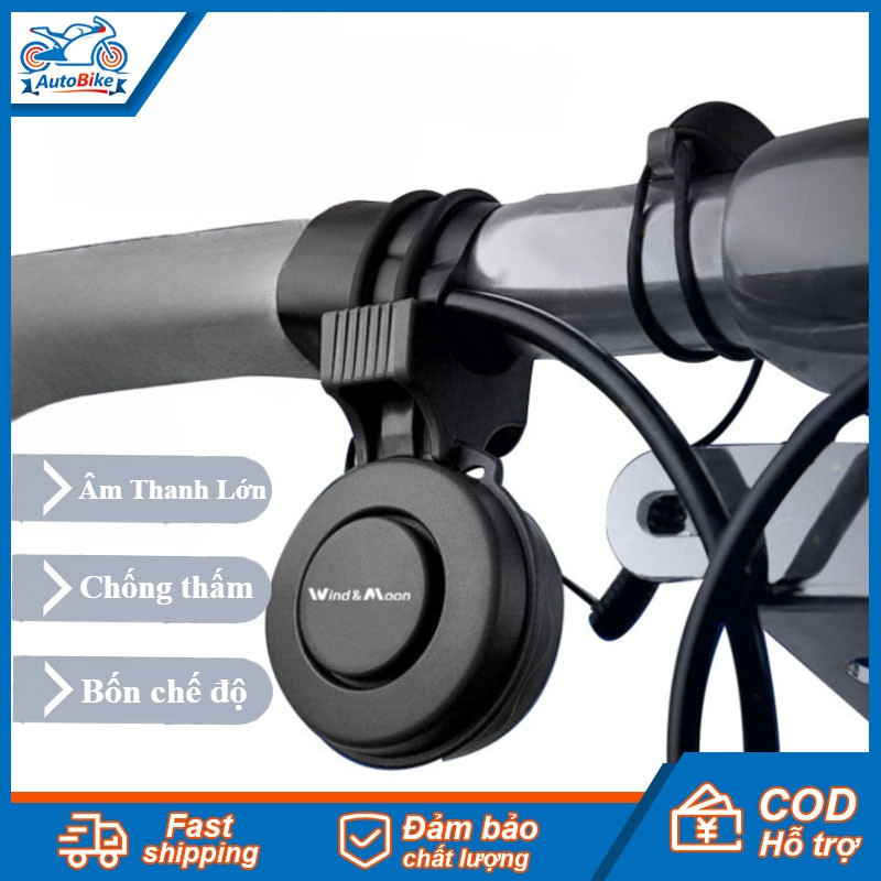 Còi Điện Gắn Xe Đạp 4 Chuông, Âm Thanh Lớn & Chống Nước Hiệu Quả, Sạc USB Tiện Lợi, Gắn Ghi Đông Xe Đạp