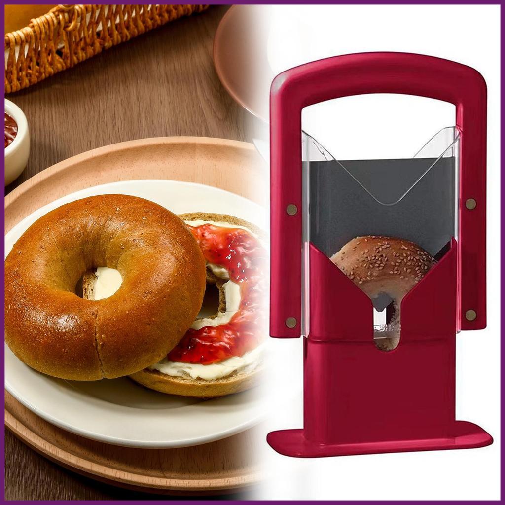 Máy Thái Bagel Chống Trơn Trượt Hướng Dẫn Sử Dụng Dụng Cụ Nướng Bánh Bagel Giá Đỡ Cắt Lát Cho Bánh N
