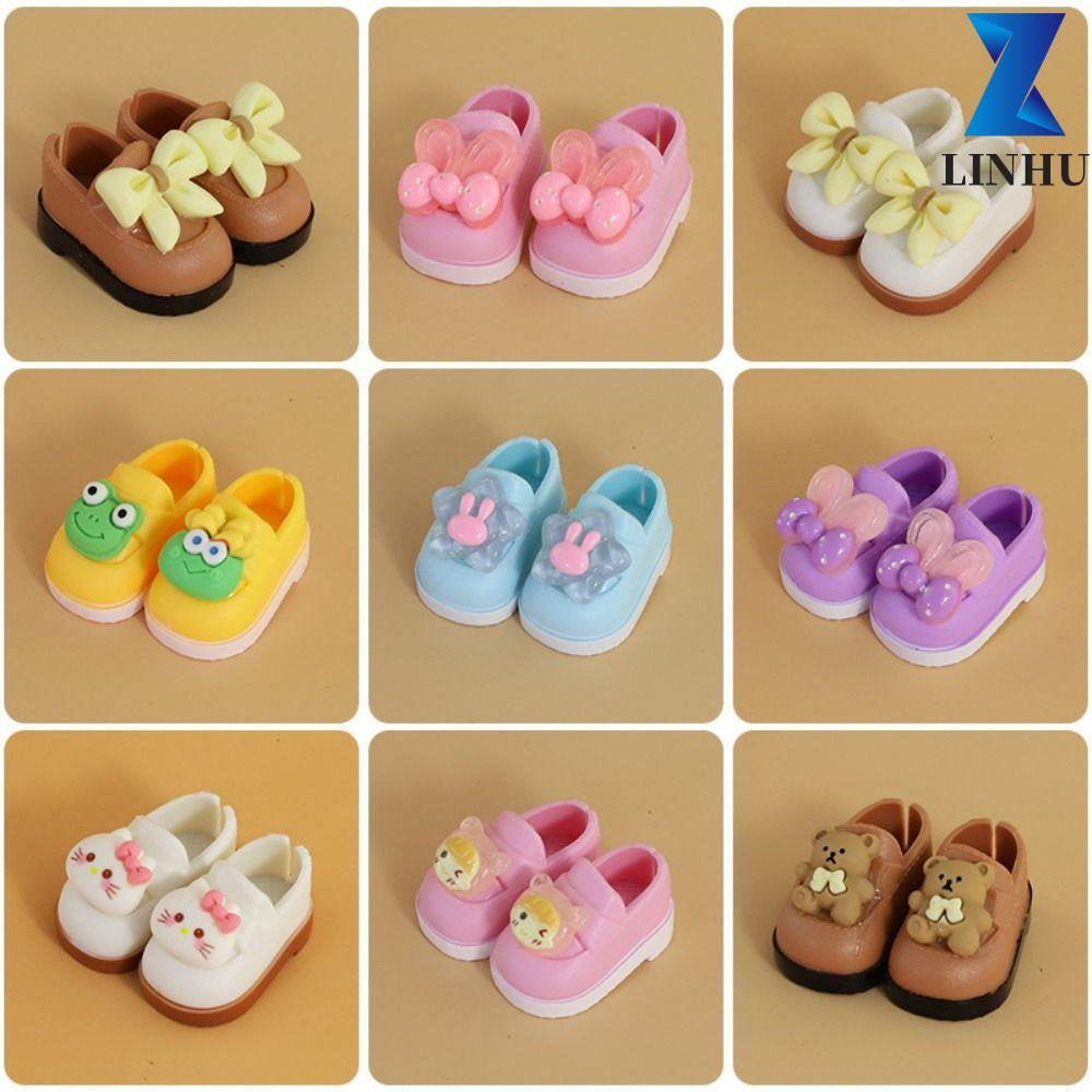 Búp Bê LINHU Giày Keo Mềm, Giày Búp Bê Nơ 1 / 6 Búp Bê Búp Bê, Búp Bê MJD 1 / 6 Handmade BJD Giày Th