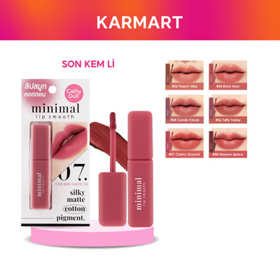 Son Kem Lì Minimal Cathy Doll, Mỏng Mịn Giúp Che Phủ Khuyết Điểm Môi Minimal Lip Smooth 2.7g