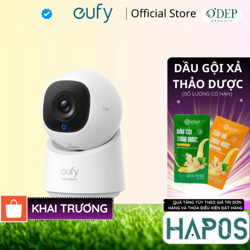 Camera trong nhà Eufy Indoor C220 | 2K rõ nét | AI tracking | Cảnh báo qua app - Hàng chính hãng - H