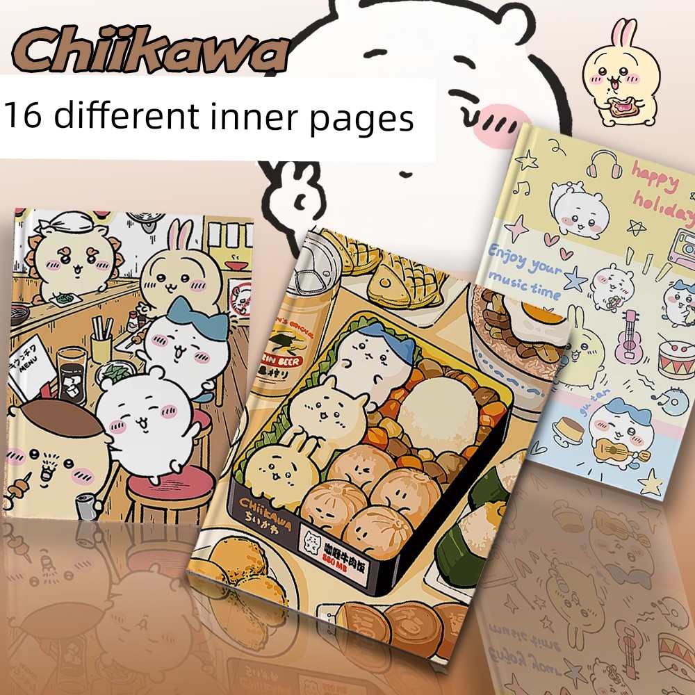 Chiikawa Notepad A5 Full Color Inner Page Bề mặt cứng Sao chép dày Sổ tay chiikawa dễ thương