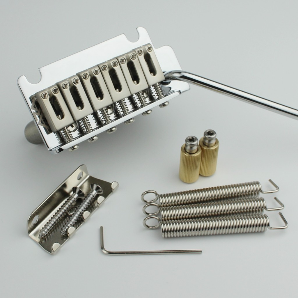 ARM 2 Post Point Đàn Guitar Điện Tremolo Hệ Thống Cầu Cho Đàn Guitar ST Chrome Dây Bạc Khoảng Cách 1