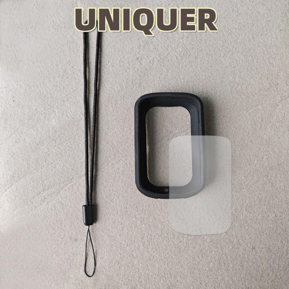 UNIQUER Vỏ bảo vệ, Máy tính GPS xe đạp silicon chống rơi, Phim màn hình chống bụi chống trầy xước bề