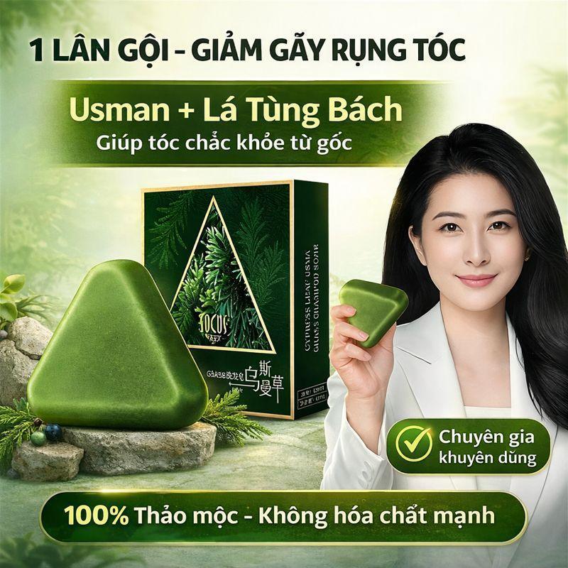Xà Phòng Gội Đầu  SOCUS Thảo Mộc Cỏ Usma Tân Cương Xà Bông Giảm Gàu Mọc Tóc Ngăn Rụng Tóc Dưỡng Tóc 
