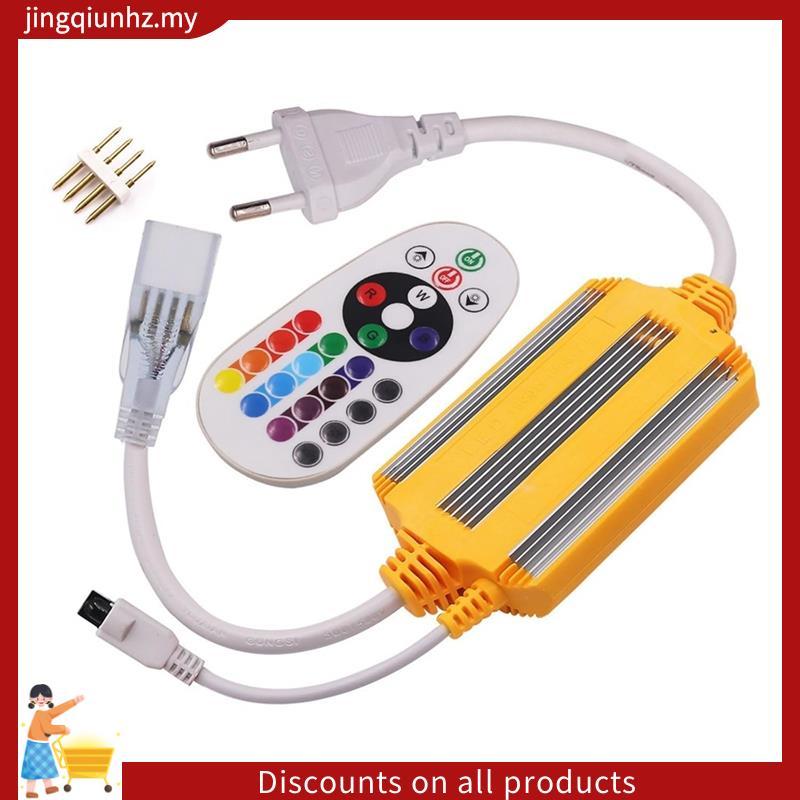 16 Màu Sắc Dimmer 1500W RGB Dải LED Bộ Điều Khiển Ánh Sáng Không Dây IR-24 Chìa Khóa Từ Xa EU Cắm IP