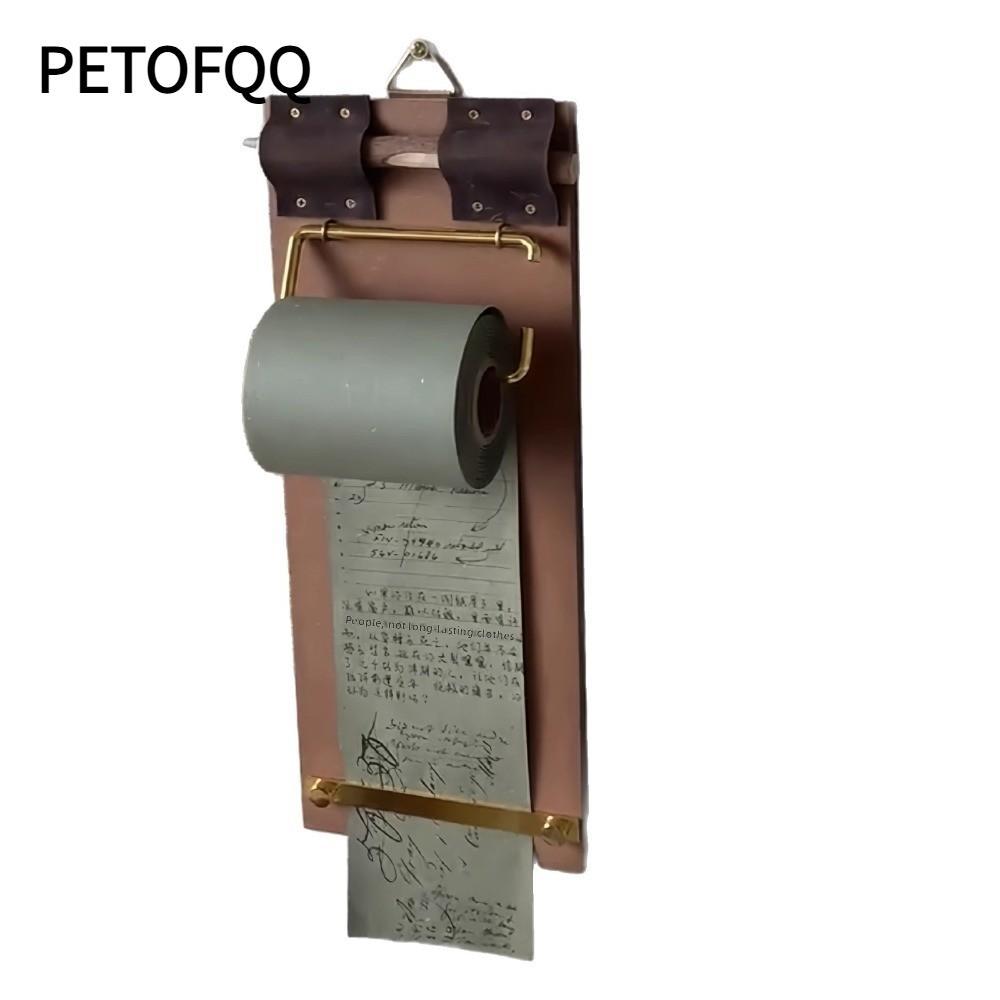 PETOFQ Vintage Clipboard, Retro DIY Crafts Kraft Notebook Set, Handmade Refillable Kraft Paper Roll 