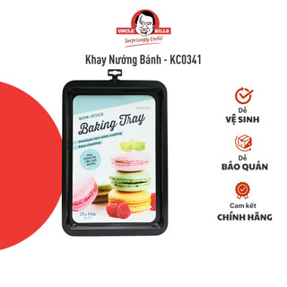 Khay nướng bánh chống dính cỡ lớn 24x38cm uncle bills kc0341