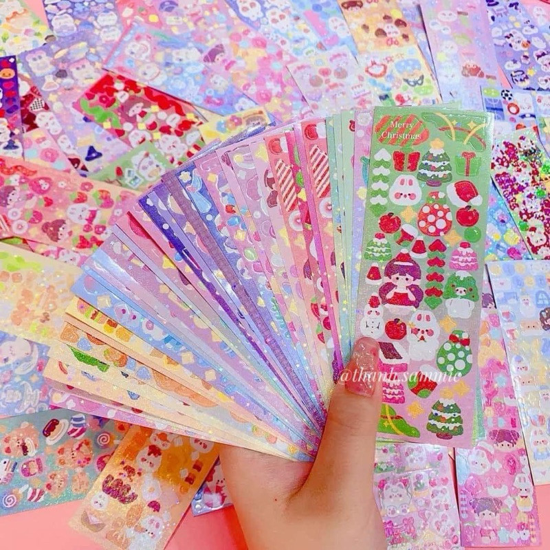 Miếng Dán STICKER Lấp Lánh Xinh Xắn Cho Bé Set 200 Tấm
