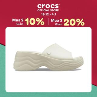  Dép Quai Ngang Nữ Crocs Skyline - Bone 