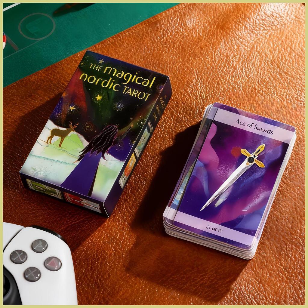 Bộ bài Tarot 78 tờ Bói toán Trò chơi bài Tarot Bộ bài để bói toán Thiền Tự phản chiếu Huyền bí aseav