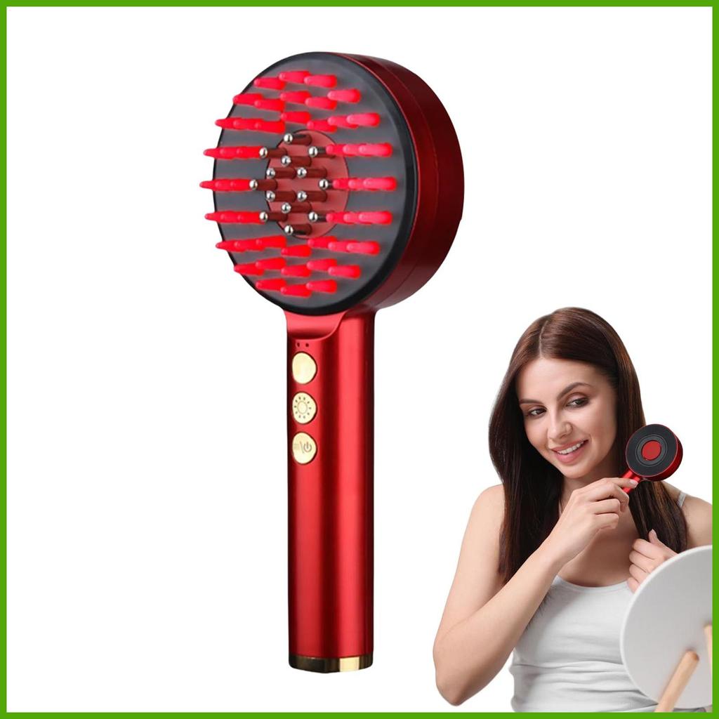 Bàn chải mát xa da đầu Lược đa chức năng 3 chế độ Máy mát xa điện Lược mát xa tóc Bàn chải bôi da đầ