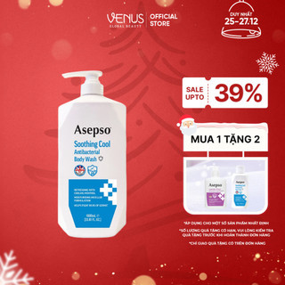  Sữa tắm kháng khuẩn ASEPSO sạch sâu mát lạnh Hương Bạc Hà 1000 ml 