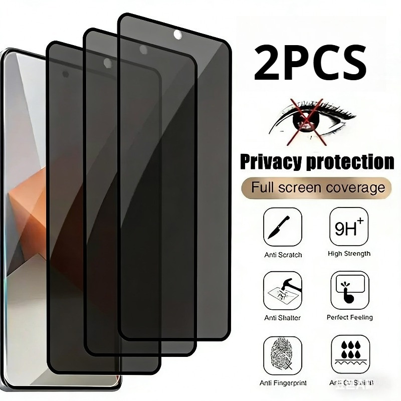 1-2 Chiếc Kính Cường Lực Cạnh Đen Cho Oukitel WP52 WP50 WP39 WP38 Chống Gián Điệp Bảo Vệ Màn Hình Đi