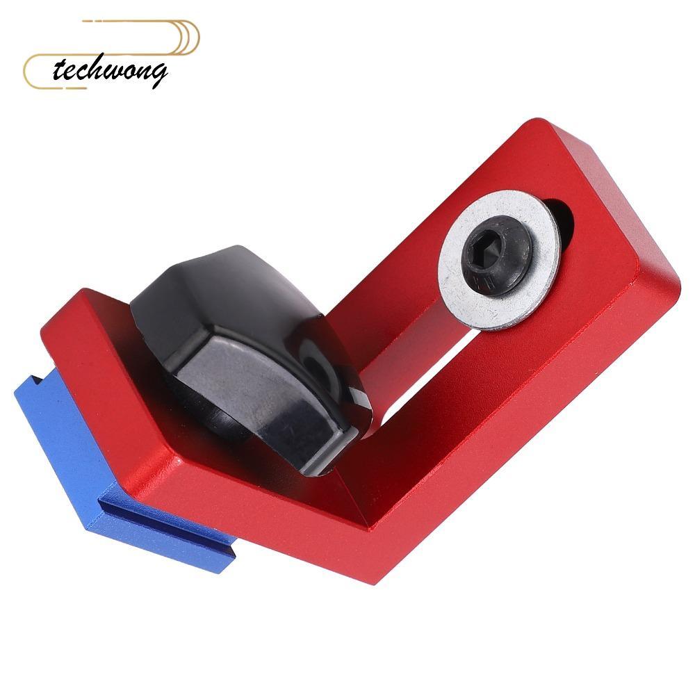 TECHWONG 2 chiếc ​Miter Track Stop, Hợp kim nhôm 30 loại Giá đỡ trượt T-Track, Màu đỏ bền cho 30 T-T