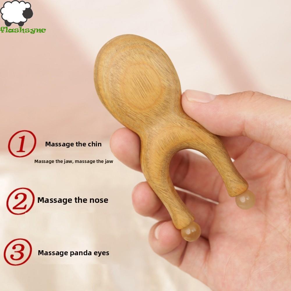 Công cụ mát xa mặt VCTITIL Guasha, Tay cầm bằng gỗ Lược mát xa kinh tuyến chống tĩnh điện, Fascia nâ